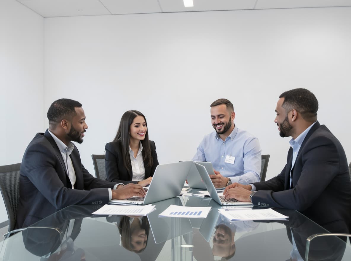 Generic office team meeting